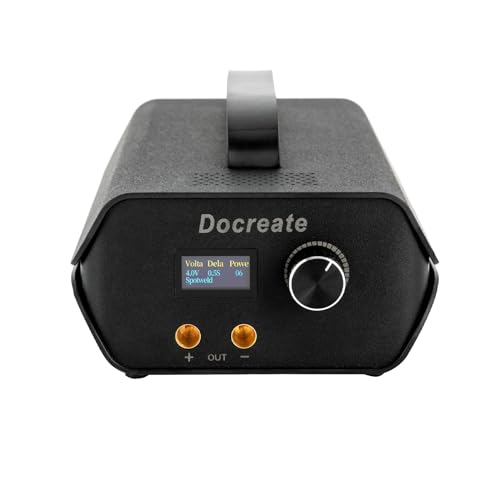 Punktschweißgerät,Mini Punktschweißgerät Farad-Kondensator 3000F mit 4X Punktschweißnadeln,Unterstützt 0,1-0,3mm Nickelband,1-120W (Kabel Stromversorgung) von Fermoirper