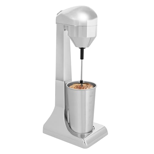milchshake mixer 100W elektrischer Standmixer Smoothie Maker mit 650ml Behälter, 2-Gang 15000-22000rpm für Zubereitung von Milchtee,Milchshakes,Kaffee (Silber) von Fermoirper