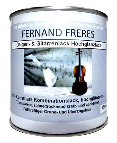 NC- Gitarrenlack Geigenlack Antik Geige Gitarre Lack 250ml TRANSPARENT Premium Nitro- Kunstharz Kombination NC- Gitarrenlack Geigenlack Antik Geige Gitarre Lack 250ml TRANSPARENT Premium Nitro- Kunstharz Kombination von Fernand Freres