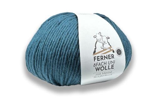 Ferner Wolle Lungauer 8-fach Merino Uni 11 - Petrolblau von Ferner Wolle
