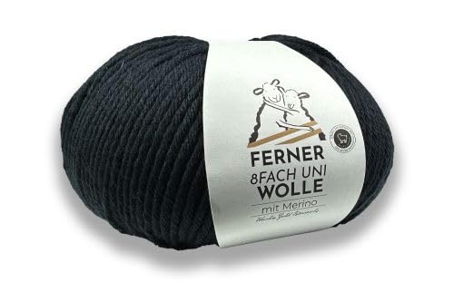 Ferner Wolle Lungauer 8-fach Merino Uni 12 - Schwarz Ferner Wolle Lungauer 8-fach Merino Uni 12 - Schwarz von Ferner Wolle