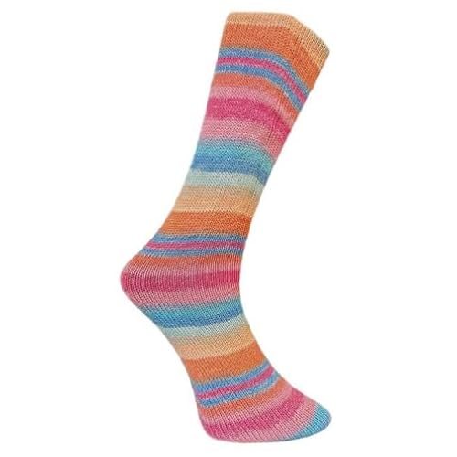 Ferner Wolle Lungauer Sockenwolle mit Baumwolle 4-fach 832-25 - orange-pink-rosa-blau Ferner Wolle Lungauer Sockenwolle mit Baumwolle 4-fach 832-25 - orange-pink-rosa-blau von Ferner Wolle