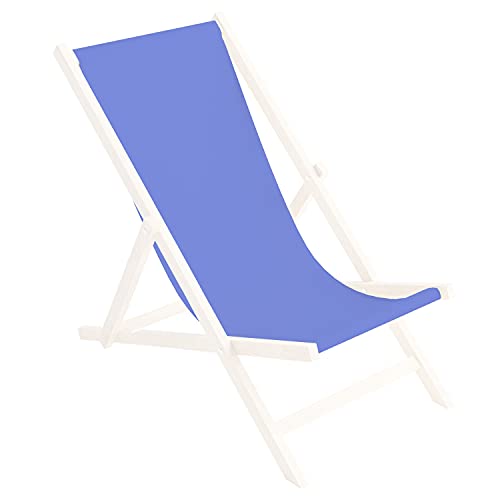 Ersatz-Stoffbezug 131x44 cm Wechselbarer Liegestuhl Stoffbezug 100% Polyester für Holz-Liegestuhl Klappliegestuhl Farbe Blau [119] von Ferocity