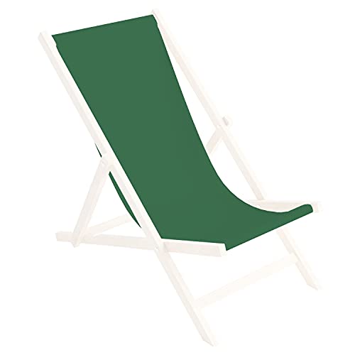 Ersatz-Stoffbezug 131x44 cm Wechselbarer Liegestuhl Stoffbezug 100% Polyester für Holz-Liegestuhl Klappliegestuhl Farbe Grün [119] von Ferocity