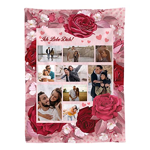 Ferocity Personalisierte Foto Decke mit Eigenem Foto Super Weiche Gemütliche Kuscheldecke zum Valentinstag für Freund Freundin 120 x 150 cm Sofadecke [081] von Ferocity