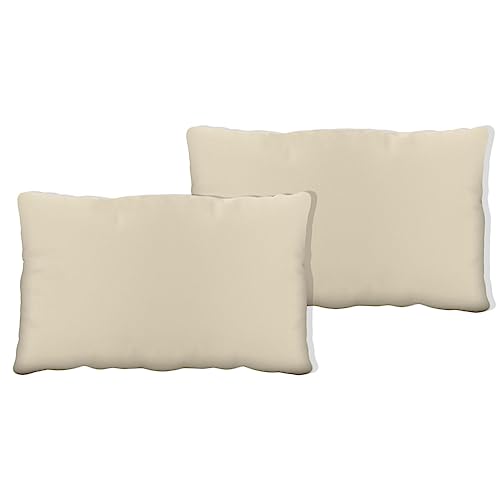 Ferocity Kissen für Gartenbank Set x2, Kleines seitliches Sitzkissen, 30x40x12 cm, Wasserfestes Outdoor Polster für Gartenmöbel, Paletten und auf dieTerrasse, Beige [133] von Ferocity