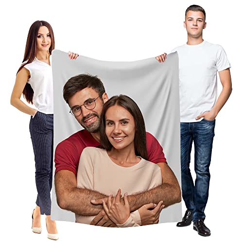 Ferocity Personalisierte Foto Decke mit Eigenem 1 Photo 120x150 cm Sofadecke; Super Weiche Extra Gemütliche Kuscheldecke für die Familie Freunde Geschwister Lustiges Geschenk; Fullprint [081] von Ferocity