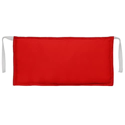 Ferocity Rotes Kissen Kopfstütze für Holz-Liegestuhle 45 x 25 cm Wasserabweisende Polster aus Hochwertigem Polyester mit Polyester-Hohlfaser-Flocken Füllung [144] von Ferocity