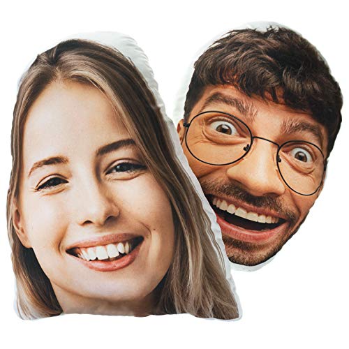 Personalisiertes 3D Gesicht FOTOGESCHENK mit eigenem Foto (30 x 45 cm) Foto-Kissen mit Deinem Foto Bedrucken Zum Jahrestag, Geburtstag, Valentinstag (mit Füllung) 3D Face [091] von Ferocity