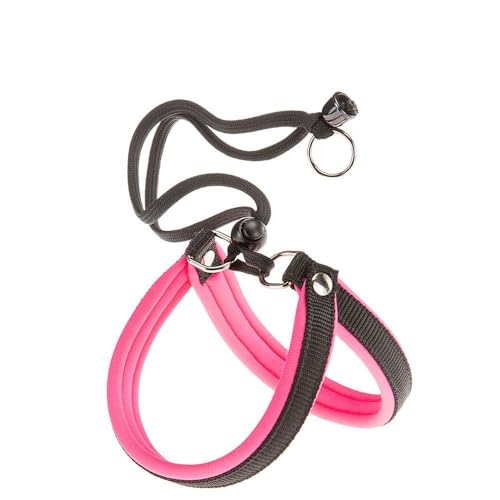 Ferplast Ergonomisches Hundegeschirr AGILA Fluo 2, ausgezeichnete Passform, Kordelzug-Verschluss, weiche Polsterung, A = B 32 ÷ 50 cm 15 mm Pink von Ferplast