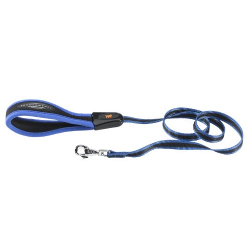 Ferplast ERGOCOMFORT Hundeleine aus Nylon, ergonomischer Griff, weiche Polsterung, Länge 120 cm x 1,5 cm, blau von Ferplast