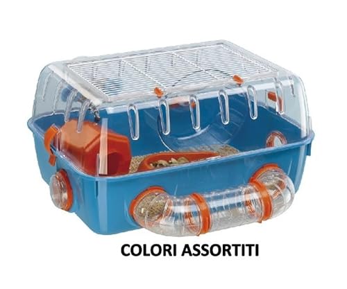 Ferplast Hamsterkäfig, COMBI 1 Nagerkäfig, Kleintierkäfig, Hamsterzubehör inklusive, 40 x 33 x h 23 cm. von Ferplast