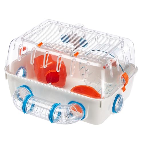 Ferplast Hamsterkäfig, COMBI 1 Nagerkäfig, Kleintierkäfig, Hamsterzubehör inklusive, 40 x 33 x h 23 cm. von Ferplast