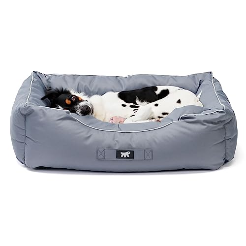 Ferplast Hundekissen Hundesofa Hundebette für Große Hunde Hundekorb Abnehmbarer Bezug Orthopädisches Hundebett Hundematratze Waschbar Hundematte Wasserdicht 110 x 70 x h 8 cm. Grau von Ferplast