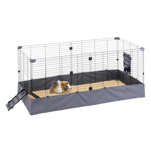 Ferplast Gehege für Meerschweinchen HUB 02, Ideal für kleine Tiere Käfig, Innen-/Außenbereich Tiergehege, Wasserdicht - Maschinenwaschbarer Boden, Erweiterbar und Modular, 140 x 71 x 59,5 cm Ferplast Gehege für Meerschweinchen HUB 02, Ideal für kleine Tiere Käfig, Innen-/Außenbereich Tiergehege, Wasserdicht - Maschinenwaschbarer Boden, Erweiterbar und Modular, 140 x 71 x 59,5 cm von Ferplast