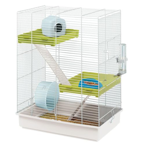 Ferplast Hamsterkäfig, Nagerkäfig Hamster TRIS, Kleintierkäfig, 3 Etagen mit Rampen Hamsterzubehör inklusive, 46 x 29 x 58 cm Ferplast Hamsterkäfig, Nagerkäfig Hamster TRIS, Kleintierkäfig, 3 Etagen mit Rampen Hamsterzubehör inklusive, 46 x 29 x 58 cm von Ferplast