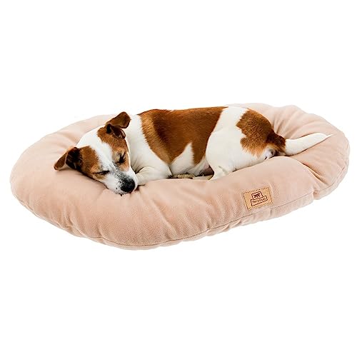 Ferplast Hundebett große Hunde Huindekissen Relax Microfleece 78/8 Wattiertes Weiches Microfleece Waschbar Beige von Ferplast