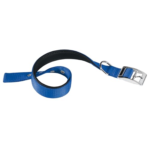 Ferplast Hundehalsband, Größe M, verstellbar, gepolstert, Nylon, Metallschnalle, Halsumfang 32–39 cm, Blau Ferplast Hundehalsband, Größe M, verstellbar, gepolstert, Nylon, Metallschnalle, Halsumfang 32–39 cm, Blau von Ferplast