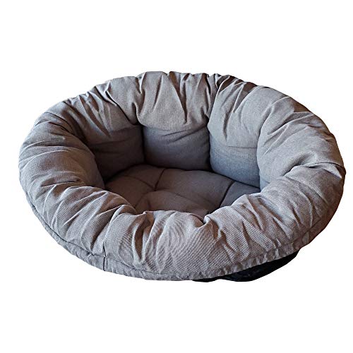 Ferplast Hundekissen, Hundebett und Katzenbett SOFA 'CUSHION 12 Kissen für Haustiere, gepolsterter Bezug, weiche waschbare Baumwollpolsterung, verstellbar mit Gummizug, 114 x 83 x h 37 cm grau von Ferplast