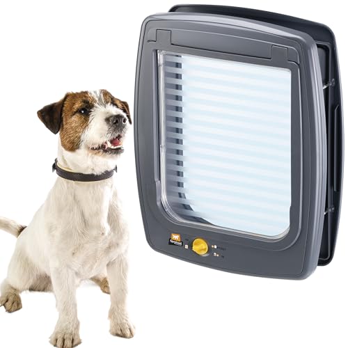 Ferplast Hundeklappe mittelgroße hunde, Katzenklappe, Haustiertür 4-wege steuerbarer Ein- und Ausgang, mit Schutz vor Zugluft, Kompletter Tunnel, SWING 11 Hundetür Haustierklappe, Grau Ferplast Hundeklappe mittelgroße hunde, Katzenklappe, Haustiertür 4-wege steuerbarer Ein- und Ausgang, mit Schutz vor Zugluft, Kompletter Tunnel, SWING 11 Hundetür Haustierklappe, Grau von Ferplast