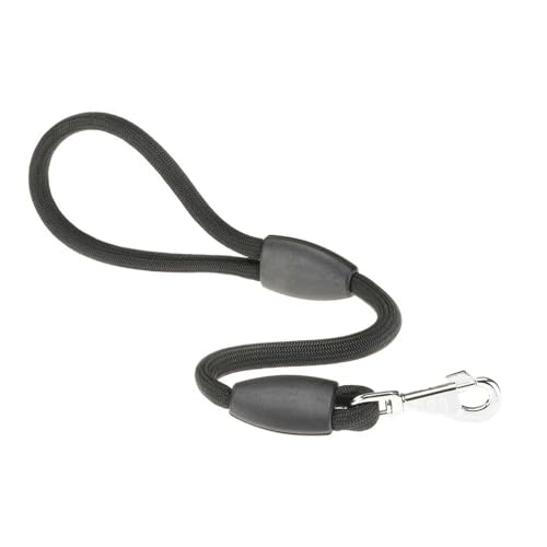 Ferplast Hundeleine Sport Robuste Hundeleine aus weichem Nylonmit Karabinerhaken aus Metall, Griff für sichere Kontrolle, Länge 120 cm, Dicke 13 mm, Schwarz von Ferplast