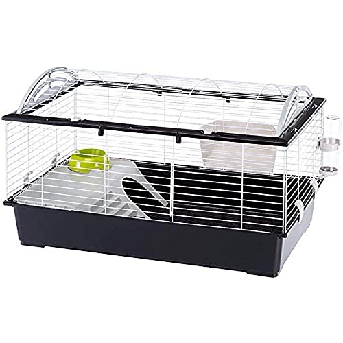 FERPLAST Nagetierkäfig CASITA 100 für Kaninchen, Meerschweinchen, Meerschweinchen, aus Metall, inklusive Zubehör: Futterkrippe, Trinkflasche, Napf, Haus. 96x57xh56cm FERPLAST Nagetierkäfig CASITA 100 für Kaninchen, Meerschweinchen, Meerschweinchen, aus Metall, inklusive Zubehör: Futterkrippe, Trinkflasche, Napf, Haus. 96x57xh56cm von Ferplast