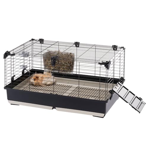 Ferplast Kaninchenkäfig Tommy 80, Meerschweinchenkäfig, Kaninchen, Kleintiere, Kaninchenstall Indoor mit Gitter und Tränke, 82 x 51 x H 44 cm, Dach zum Öffnen, aus Lackiertem Metall und Kunststoff Ferplast Kaninchenkäfig Tommy 80, Meerschweinchenkäfig, Kaninchen, Kleintiere, Kaninchenstall Indoor mit Gitter und Tränke, 82 x 51 x H 44 cm, Dach zum Öffnen, aus Lackiertem Metall und Kunststoff von Ferplast