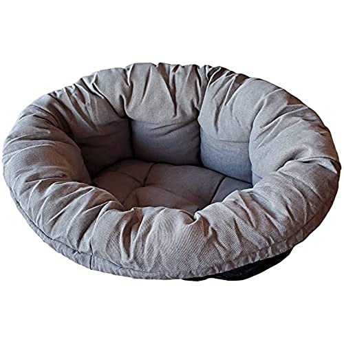 Ferplast Hundekissen, Hundebett und Katzenbett SOFA 'CUSHION 2 Kissen für Haustiere, gepolsterter Bezug, weiche waschbare Baumwollpolsterung, verstellbar mit Gummizug, 52 x 39 x h 21 cm grau von Ferplast