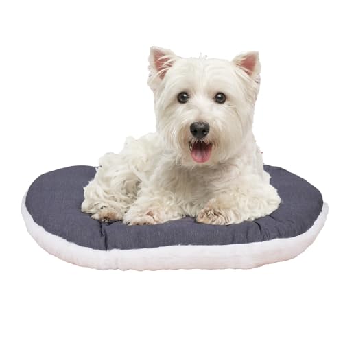 FERPLAST Hundebett & Katzenbett - Hundebett Klein - Hundebett Waschbar - Hundekissen - Matte für Hundehütten, Zwinger und Auto - Hundebett Flauschig - Relax - 55 x 36 CM, S, BEIGE von Ferplast