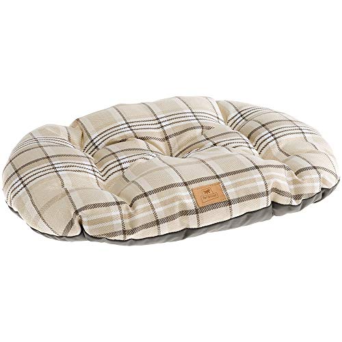 Ferplast Hundebett Hundekissen Katzenkissen Hundesofa für mittelgroße Hunde, 85 x 55 x 15 cm Waschbar, Braun von Ferplast