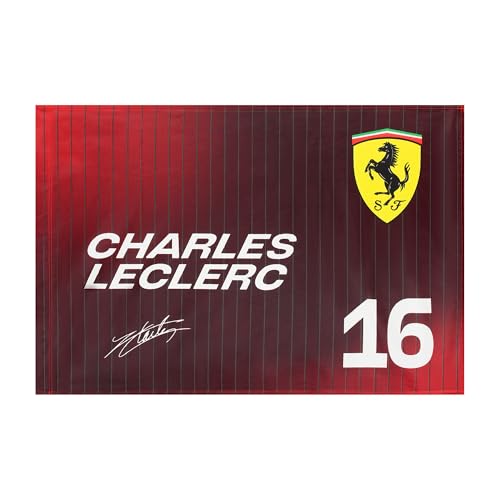 Scuderia Ferrari F1 Charles Leclerc Fahne - Rot - 60 x 90 CM von Ferrari