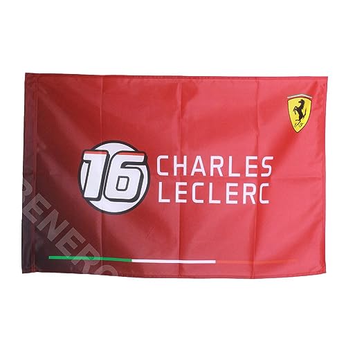 Scuderia Ferrari Flagge Charles LeClerc, 60 x 90 cm von Ferrari