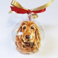 Ball Mit Cocker Vom Foto Gemalt, Mein Hund Für Immer. Handbemalte Glaskugel, Geschenkidee Hundeliebhaber, Haustiere von FerrariSoniArt