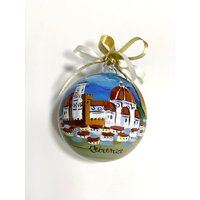 Florenz-Ornament, Handbemalt in Italien. Originelles Hochzeitsgeschenk, Flitterwochen-Souvenir. Individualisierbarer Ball Mit Widmung Und Namen von FerrariSoniArt