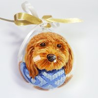 Hundeporträt Auf Weihnachtskugel. Personalisiertes Zuneigungsgeschenk Für Ihren Haustierfreund. Originelle Und Einzigartige Weihnachtsdekoration von FerrariSoniArt