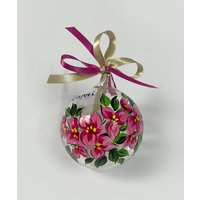 Kugel Mit Fuchsiafarbenen Bougainvillea, Personalisierte Handbemalte Ornamente. Souvenir Aus Capri, Hochzeitsgeschenke in Italien, Tischkarten Kugel Mit Fuchsiafarbenen Bougainvillea, Personalisierte Handbemalte Ornamente. Souvenir Aus Capri, Hochzeitsgeschenke in Italien, Tischkarten von FerrariSoniArt