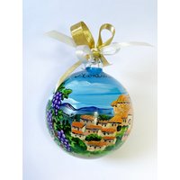 Montalcino, Toskana, Italien, Handbemalte Kugel, Souvenir Für Liebhaber Guten Weines Und Italiens. Geschenk Freunde, Die Nach Italien Reisen von FerrariSoniArt