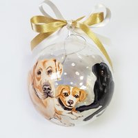 Individuelles Porträt Von Drei Hunden Nach Foto. Geschenk Für Tierliebhaber, Andenken An Ihre Geliebten Hunde. Originelles, Einzigartiges Geschenk von FerrariSoniArt