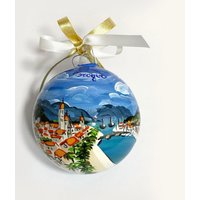 Urlaubs-Souvenirs, Trogir, Kroatien. Handbemaltes Ornament, Einzigartiges Originalgeschenk Für Reisende, Liebhaber Von Badeurlauben Und Kunststädten von FerrariSoniArt