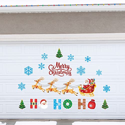 Ferraycle Garagentor-Magnete und Aufkleber für Weihnachten, 23 Stück, Motiv: Merry Xmas Dekorationen, Auto-Magnete, Kühlschrank-Aufkleber (stilvoll) von Ferraycle