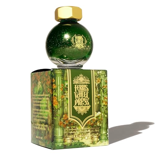 Ferris Wheel Press Fountain Pen Ink | FerriTales Collection | Emerald Gardens Green with Duochrome Green/Gold Shimmer and Red Sheen|20ml von Ferris Wheel Press