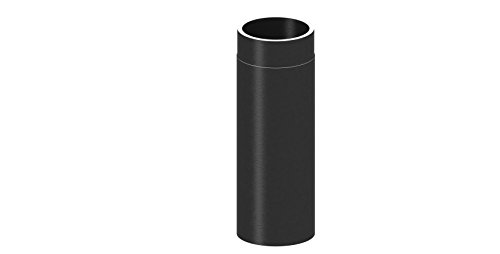 Ofenrohr Längenelement doppelwandig, mit 500mm Länge, Ø 130mm Durchmesser; schwarz lackiert von Ferro Lux