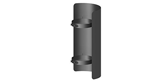 Ofenrohr - Strahlungsschutz; 500 mm Länge und 150mm Durchmesser, schwarz von Ferro Lux