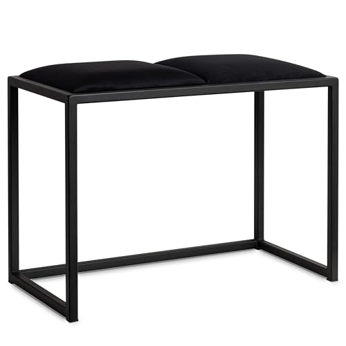 FERRO modern design Handgefertigt Sitzbank Schwarz 64,5cm - Loft Stil Kleine Garderobe Bank - Eine stilvolle Bank für Ihren Flur von FERRO modern design