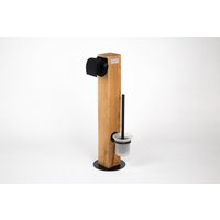 Ferrolignum Wc Garnitur Eiche Klorollenhalter Toilettenpapierhalter Klorollenständer Klopapierhalter Holz von FerroLignum