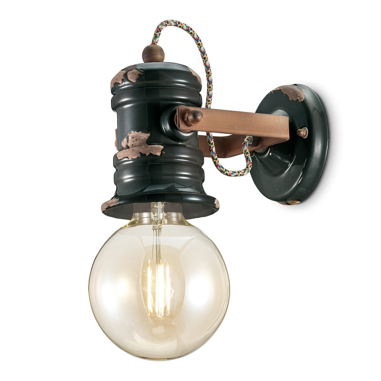 Ferroluce Wandleuchte Lampe Vintage Design Wandlampe Schwarz Siehe Text/Foto B-Ware von Ferroluce