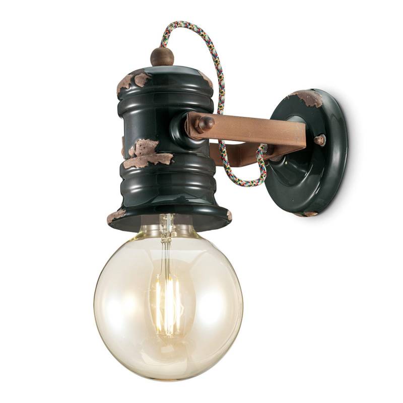 Ferroluce Wandleuchte Lampe Vintage Design Wandlampe Schwarz Siehe Text/Foto B-Ware von Ferroluce