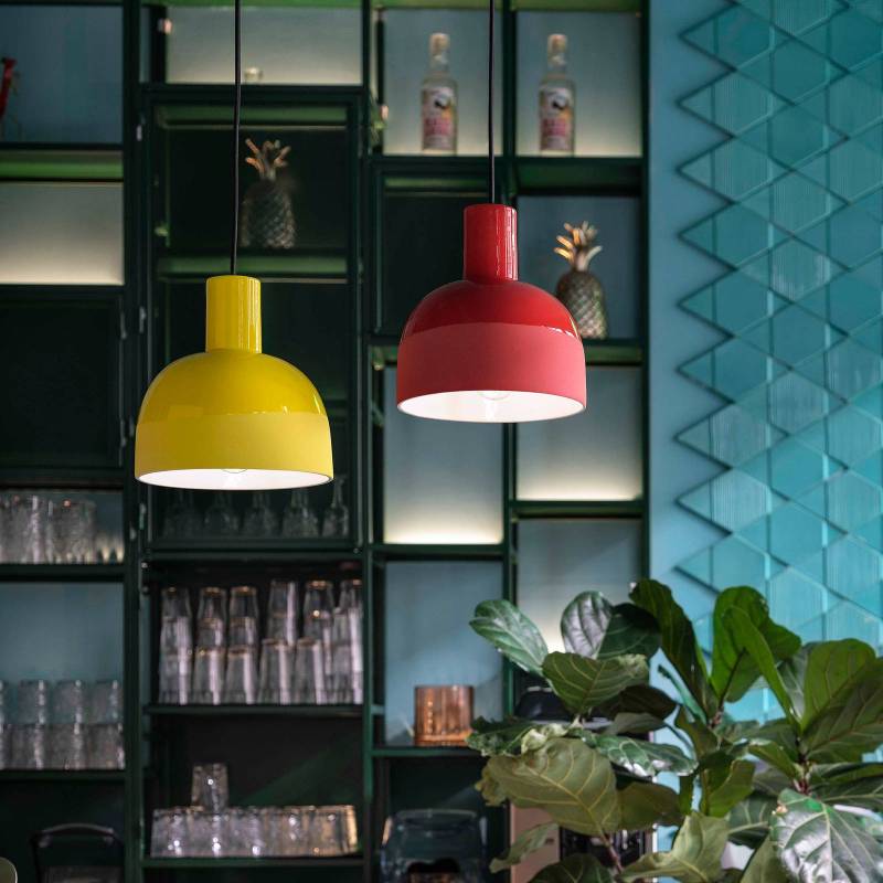 Hängeleuchte Caxixi aus Keramik, gelb Hängeleuchte Caxixi aus Keramik, gelb von Ferroluce