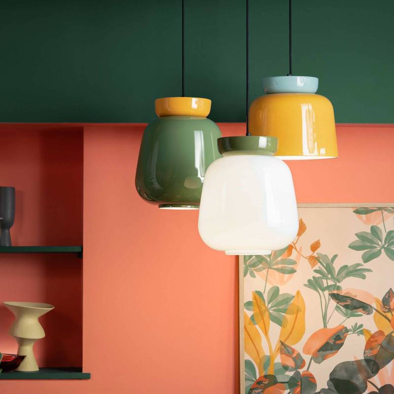 Pendellampe Corcovado, hellblau/gelb Pendellampe Corcovado, hellblau/gelb von Ferroluce