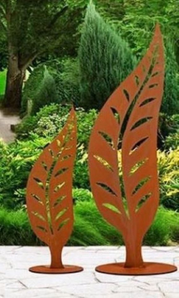 Ferrum Art Design Gartenfigur Skulptur Blätter im Wind - Edelrost, (Stück) von Ferrum Art Design